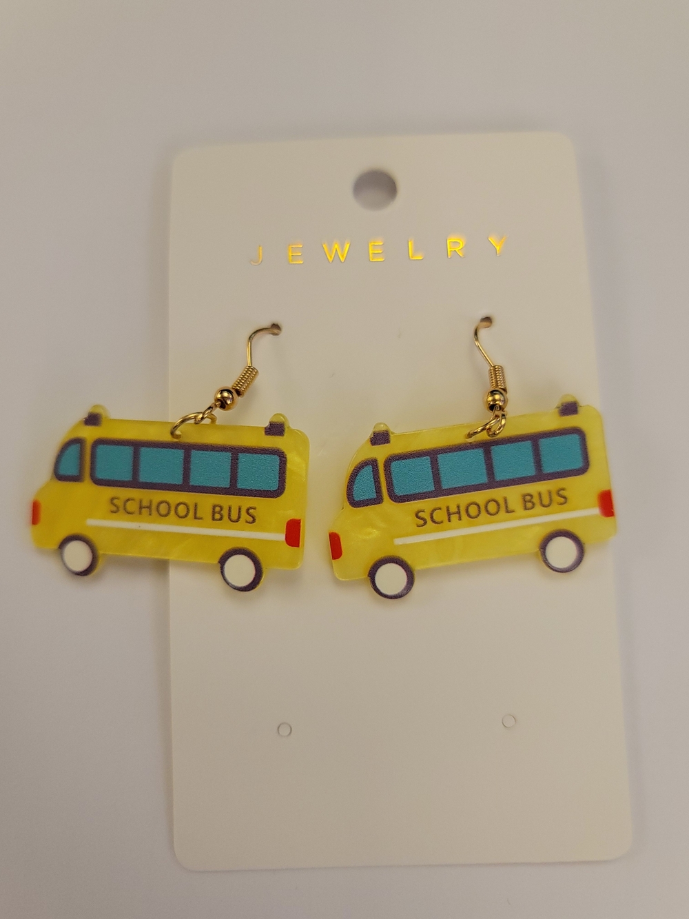 Yellow School Bus Dangle Earrings